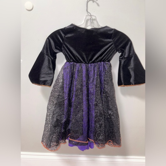 California Costumes Hocus Pocus Purple Black Shimmer Witch Whimsy Toddler 4-6 - Picture 4 of 4